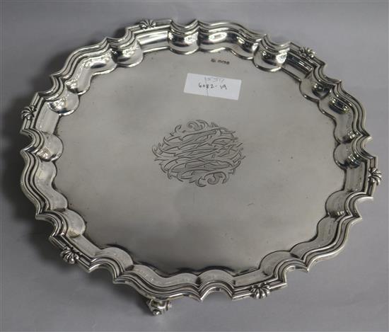 A late Victorian silver salver by James Deakin & Sons Ltd, Sheffield, 1899. 30.5 oz.